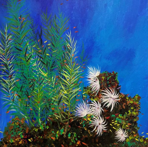 Flow, 2023, Acrylic on canvas, 60cm x 60cm